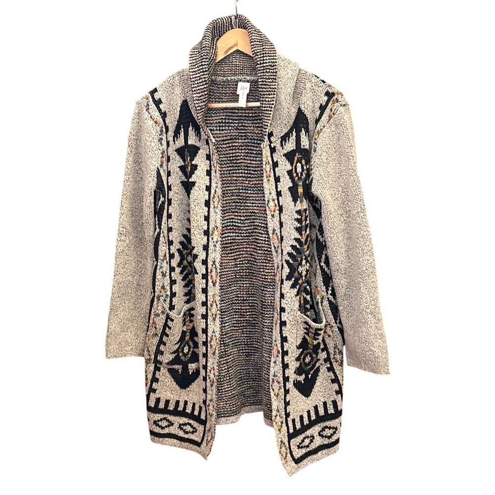 Modern Mintee 16 Cardigan Southwestern Boho Tribal Geometric Hooded Sweater